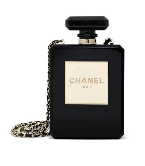 chanel perfume bottle clutch purses|Chanel clutch with chain black.